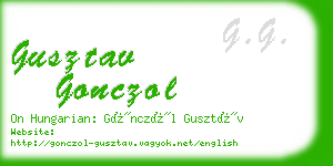 gusztav gonczol business card